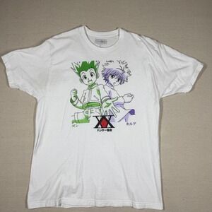 Hunter x Hunter Gon Killua Graphic Tee XL White Y2K Anime Streetwear Manga